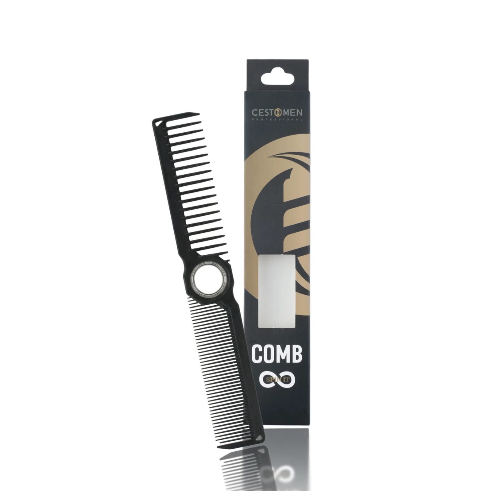 360 ° Bearing Rotating Hair Comb Antistatic Double Sided Heat Resistant Hair Clipper Comb Salon Lightweight Hairdressing Tool
